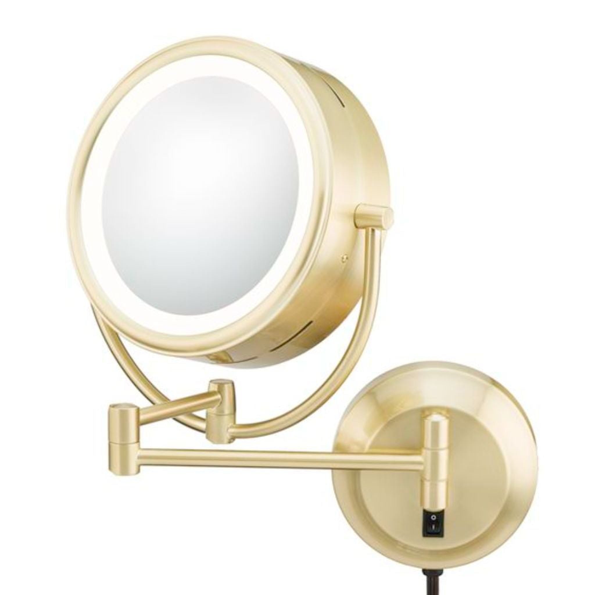 Aptations, 9" Brushed Brass 7X Lens for Neomodern Mirrors