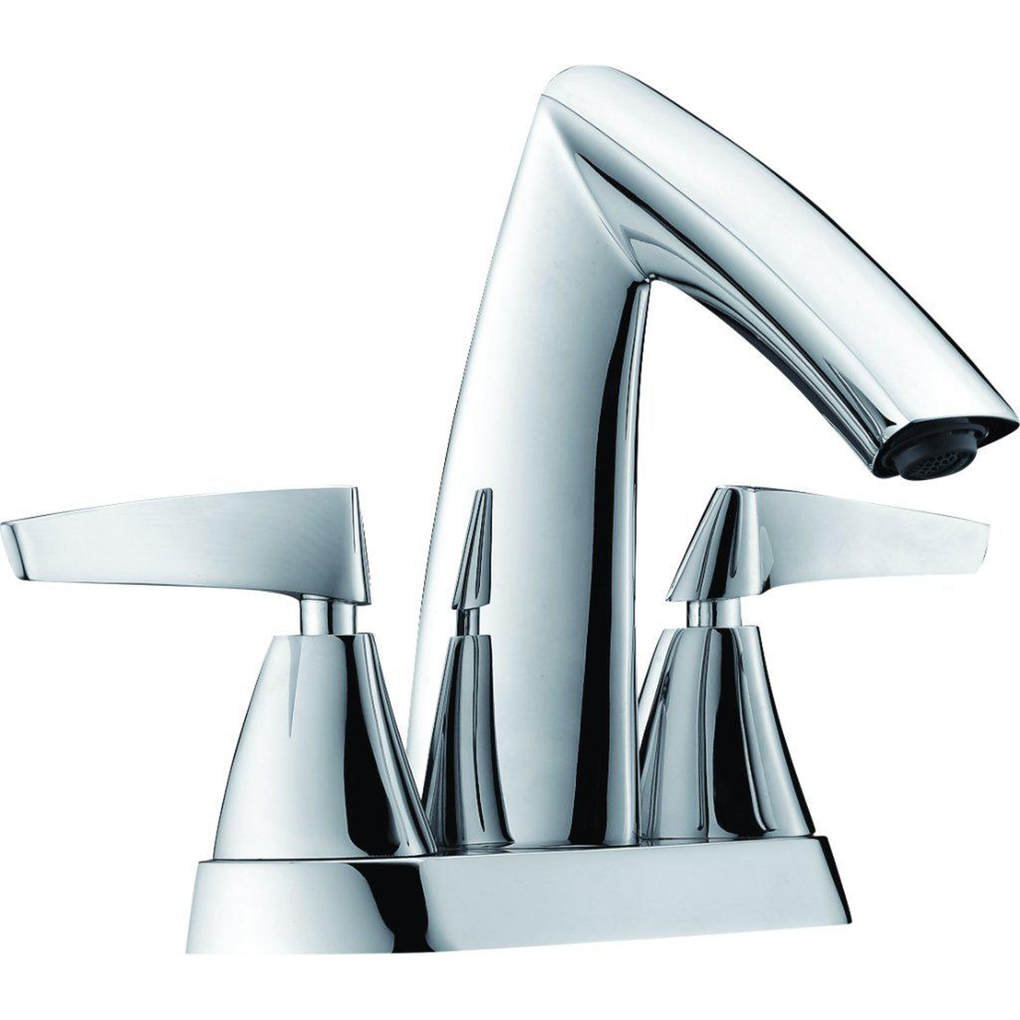 ALFI Brand, ALFI Brand AB1003-PC Polished Chrome Centerset Brass Bathroom Sink Faucet With Two Lever Handles