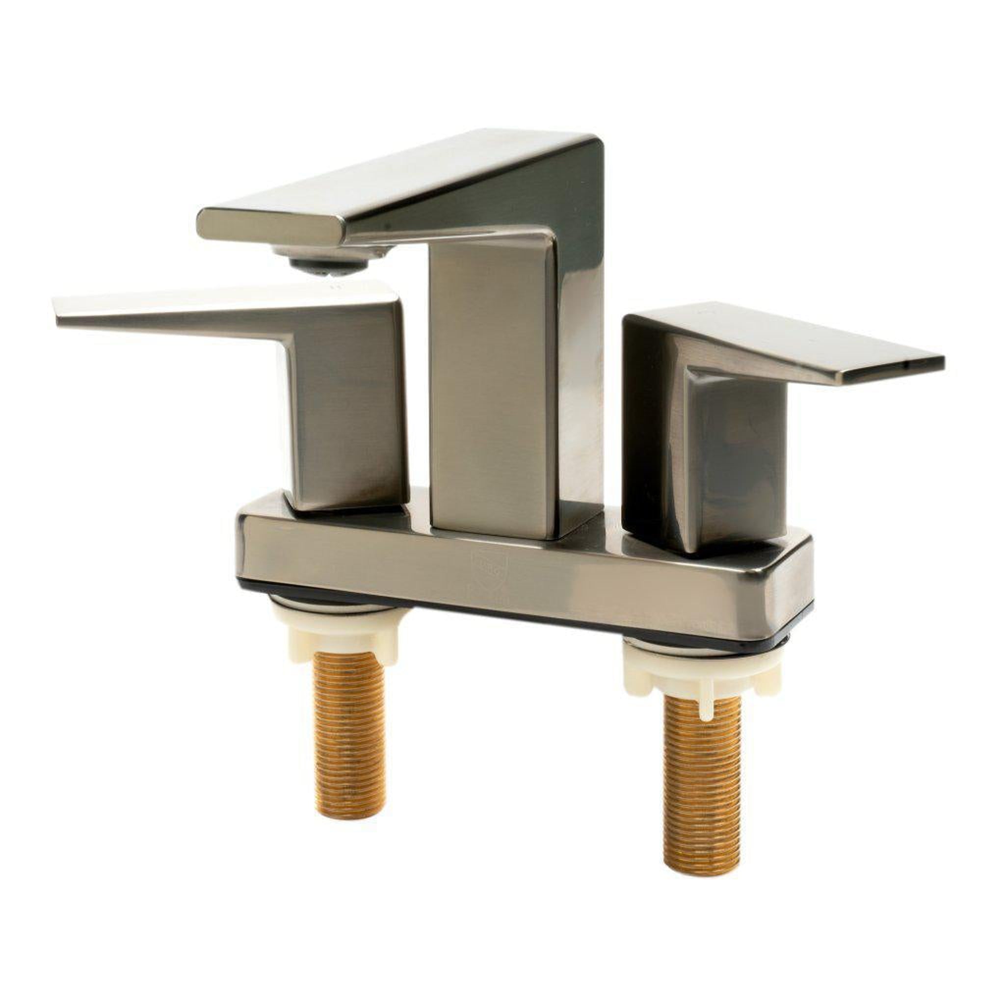 ALFI Brand, ALFI Brand AB1020-BN Brushed Nickel Centerset Brass Bathroom Sink Faucet With Two Lever Handles