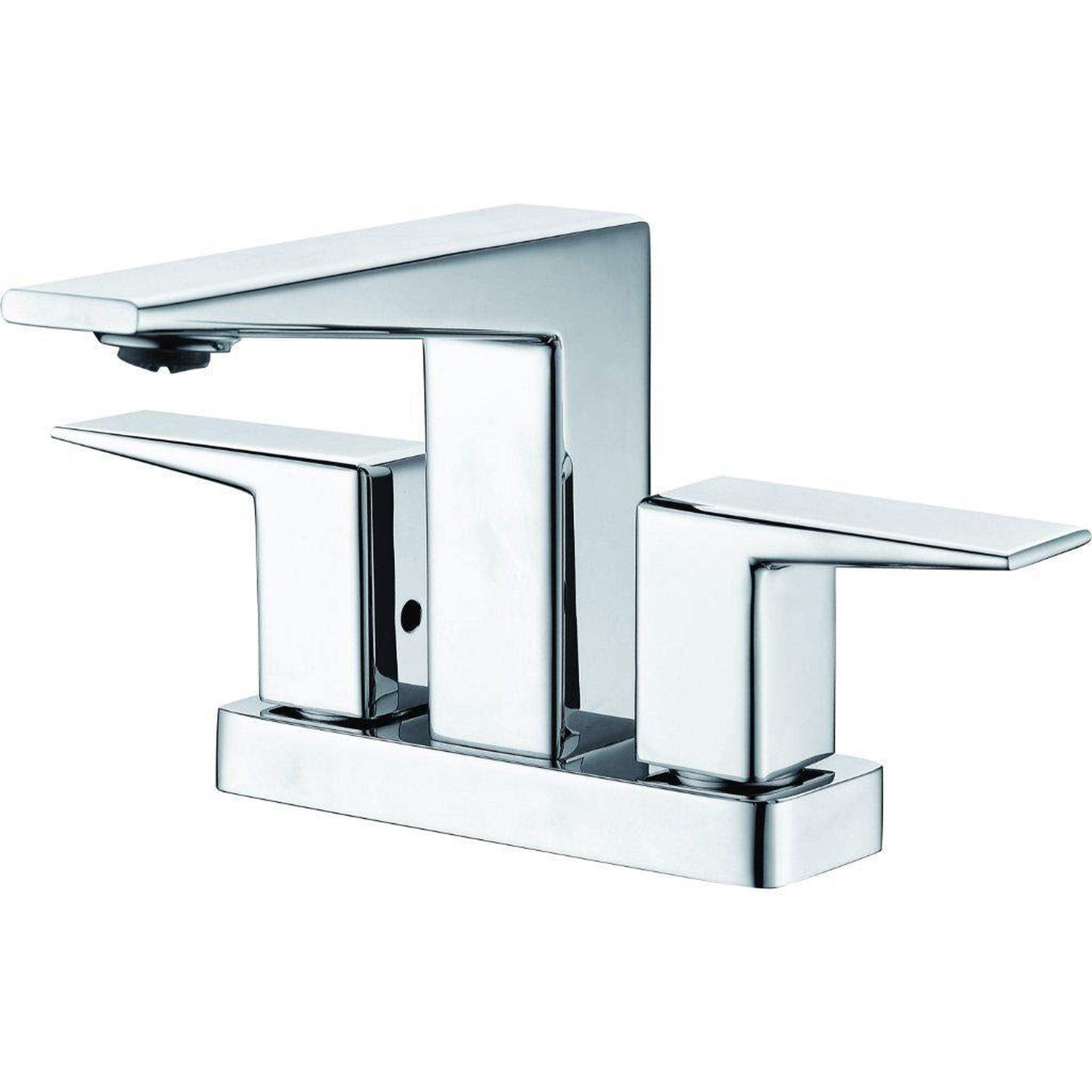 ALFI Brand, ALFI Brand AB1020-PC Brushed Nickel Centerset Brass Bathroom Sink Faucet With Two Lever Handles