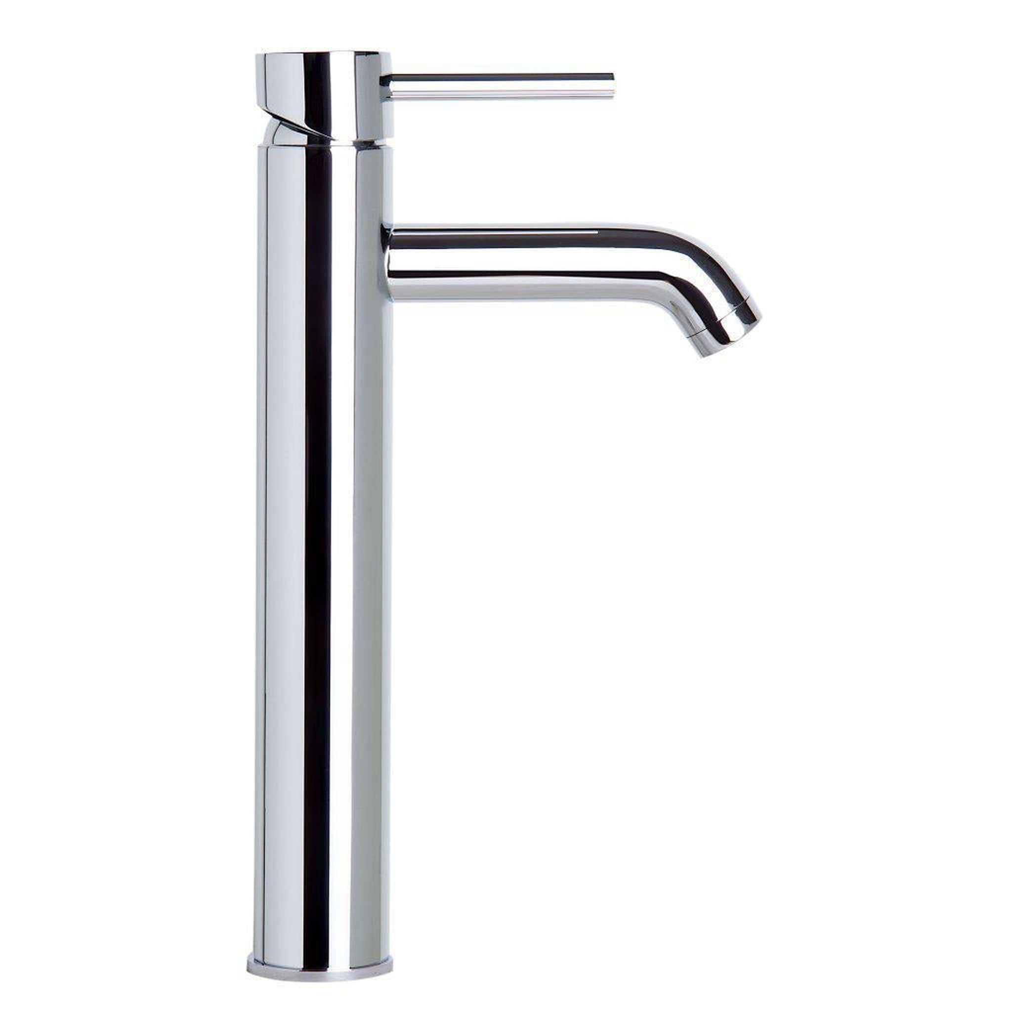 ALFI Brand, ALFI Brand AB1023-PC Polished Chrome Vessel Round Spout Brass Bathroom Sink Faucet With Single Lever