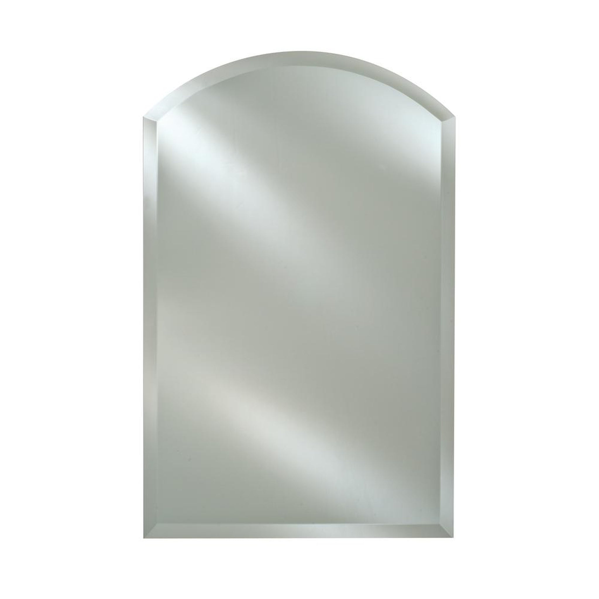 Afina, Afina Arch Top 20" x 30" Recessed Left Hinged Single Door Medicine Cabinet With Beveled Edge Mirror