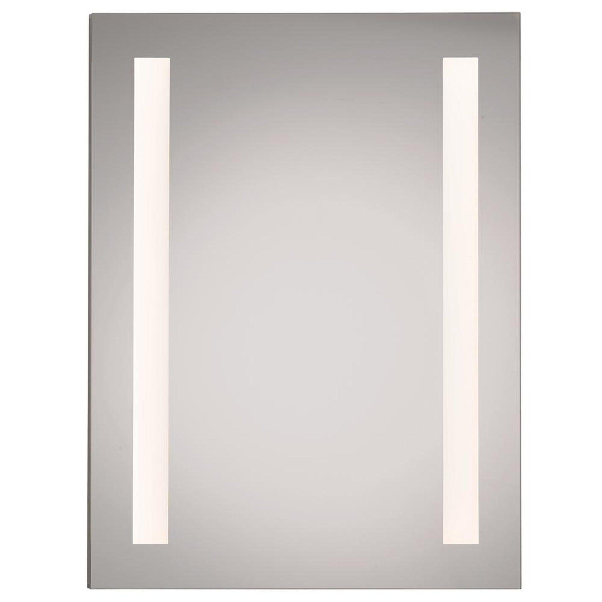 Afina, Afina Illume 24" x 30" Recessed Left Hinged Single Door Backlit LED Medicine Cabinet With Inside Electric, Nightlite and Polished Edge Mirror