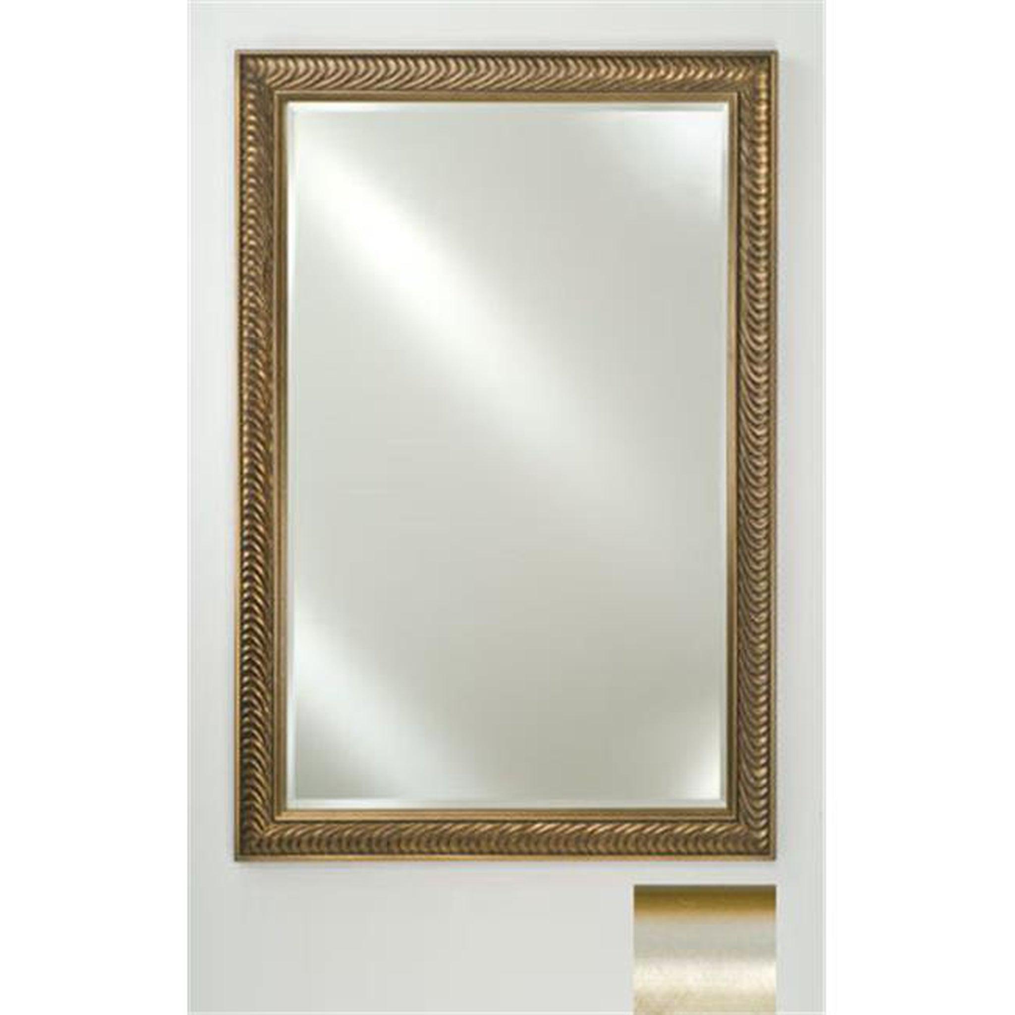 Afina, Afina Signature 16" x 22" Brushed Satin Silver Framed Mirror With Beveled Edge