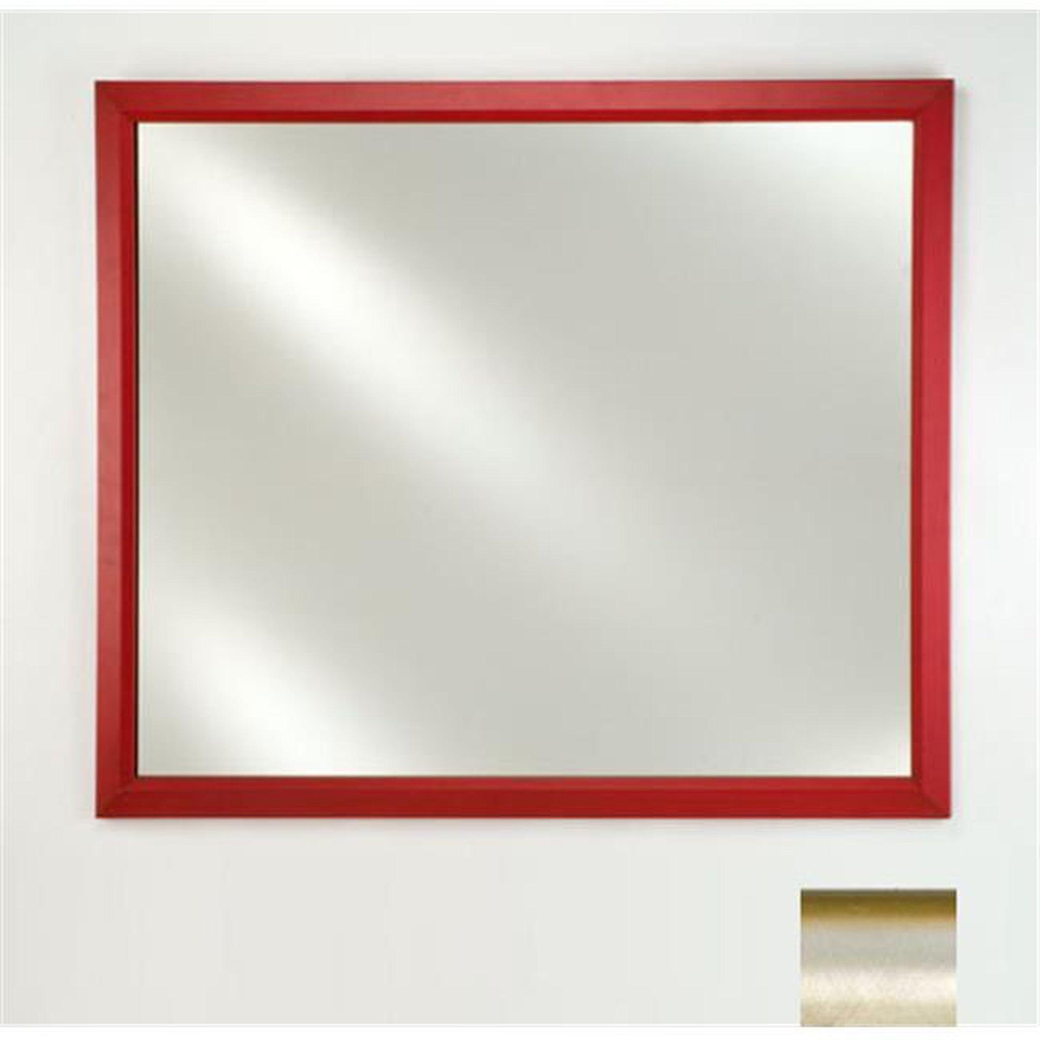 Afina, Afina Signature 16" x 22" Brushed Satin Silver Framed Mirror With Plain Edge