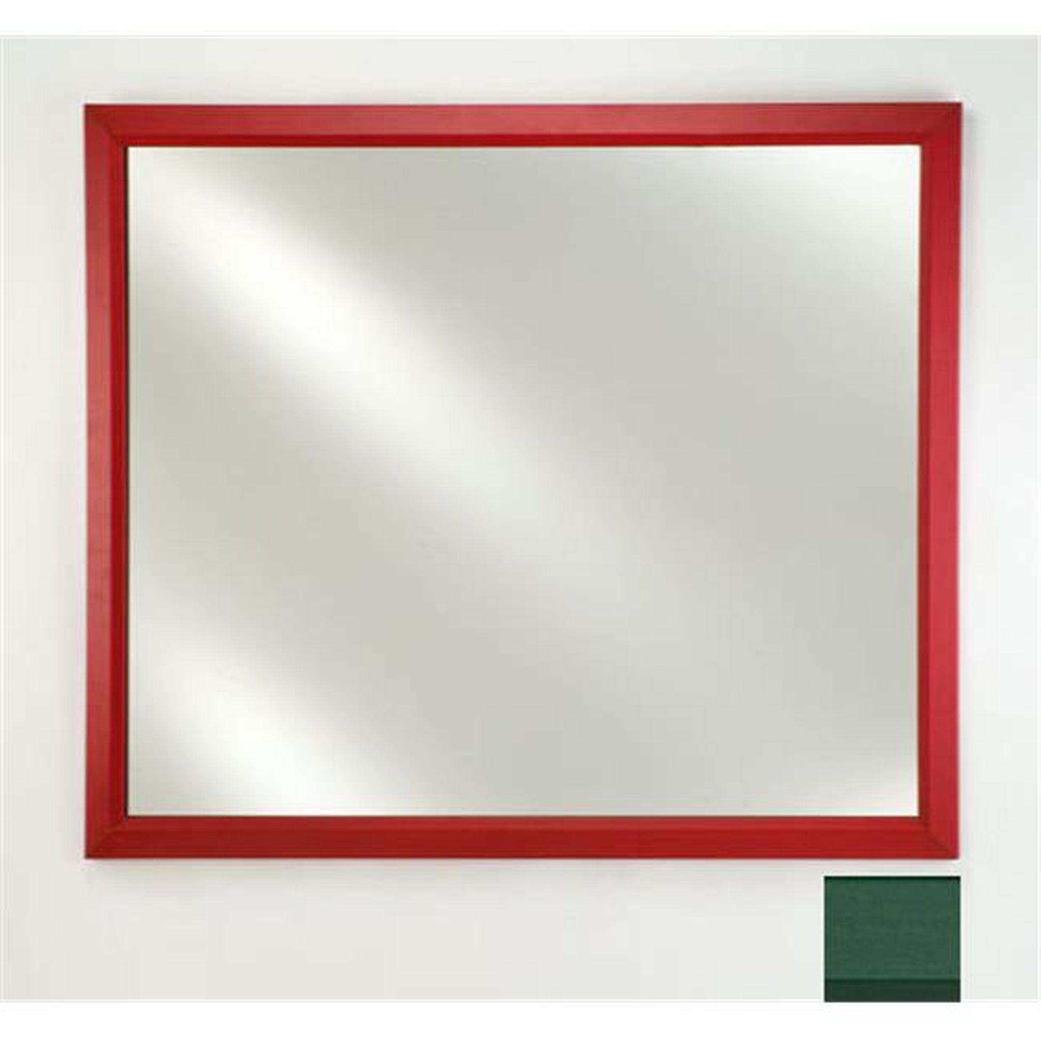 Afina, Afina Signature 16" x 22" Colorgrain Green Framed Mirror With Beveled Edge