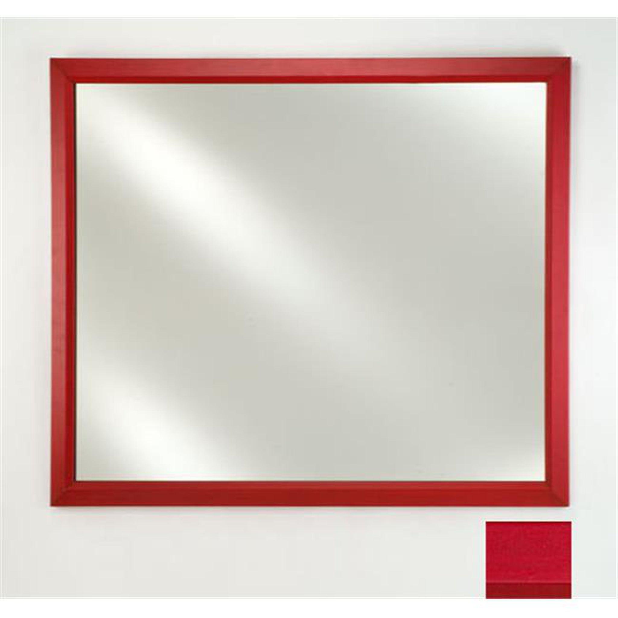 Afina, Afina Signature 16" x 22" Colorgrain Red Framed Mirror With Beveled Edge