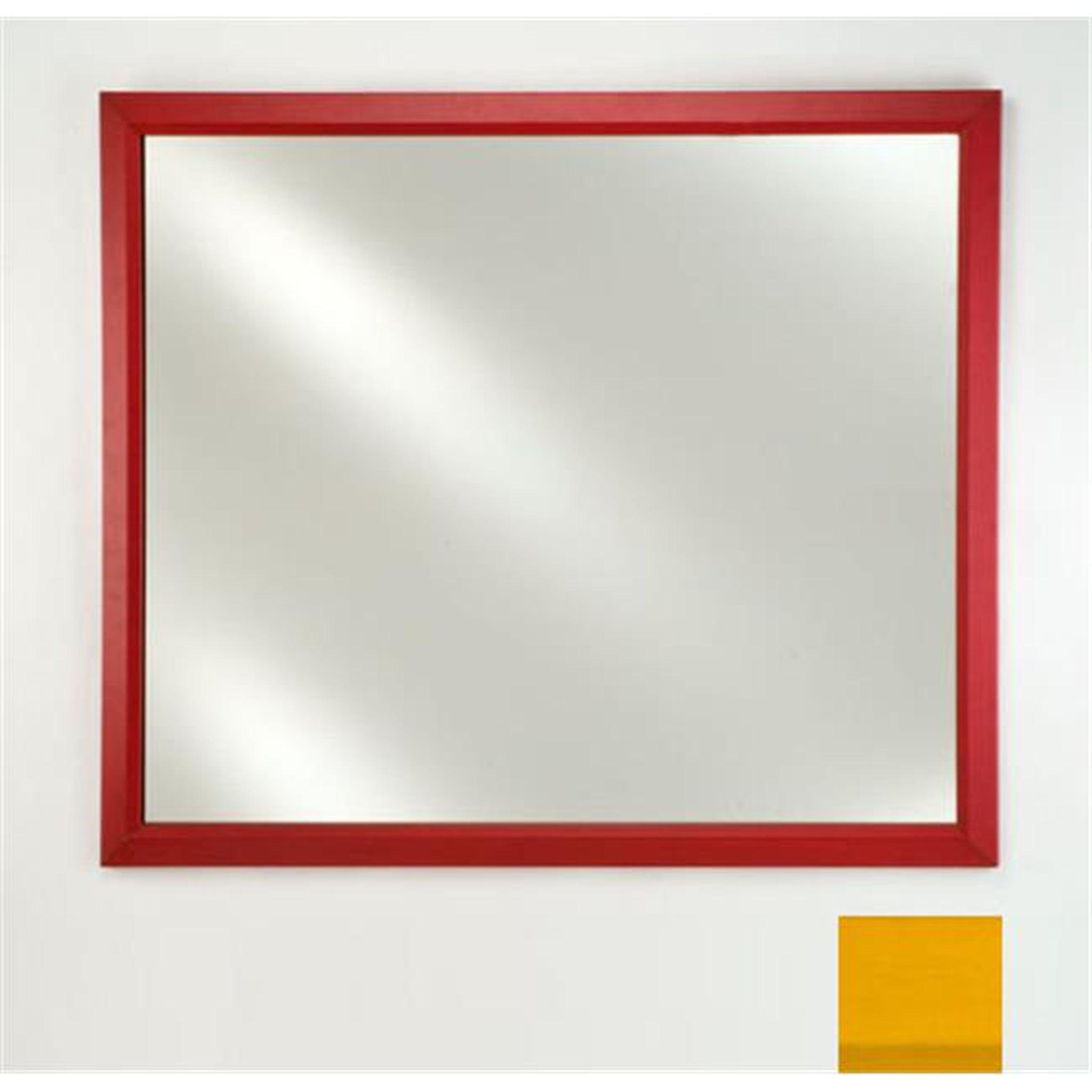 Afina, Afina Signature 16" x 22" Colorgrain Yellow Framed Mirror With Plain Edge