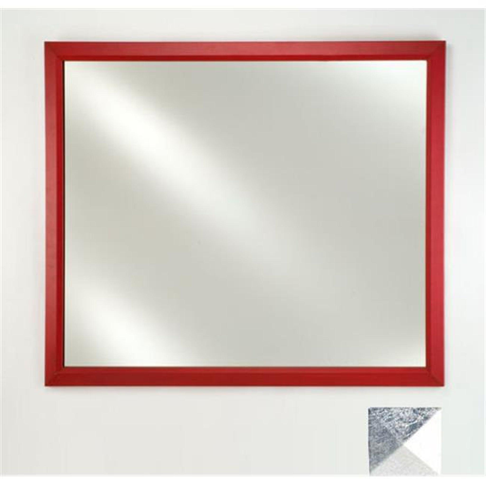 Afina, Afina Signature 16" x 22" Meridian Antique Silver With Antique Silver Caps Framed Mirror With Plain Edge