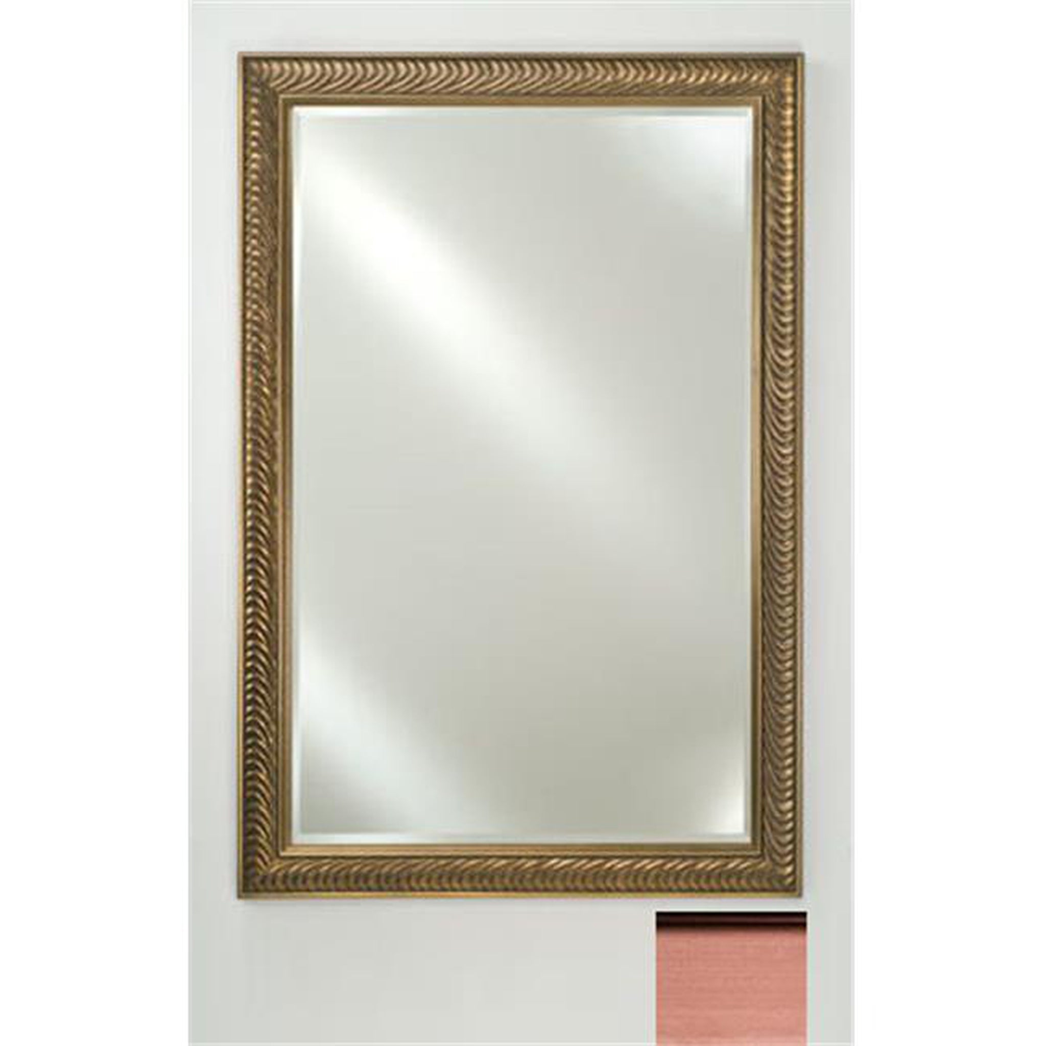 Afina, Afina Signature 16" x 22" Soho Brushed Bronze Framed Mirror With Beveled Edge