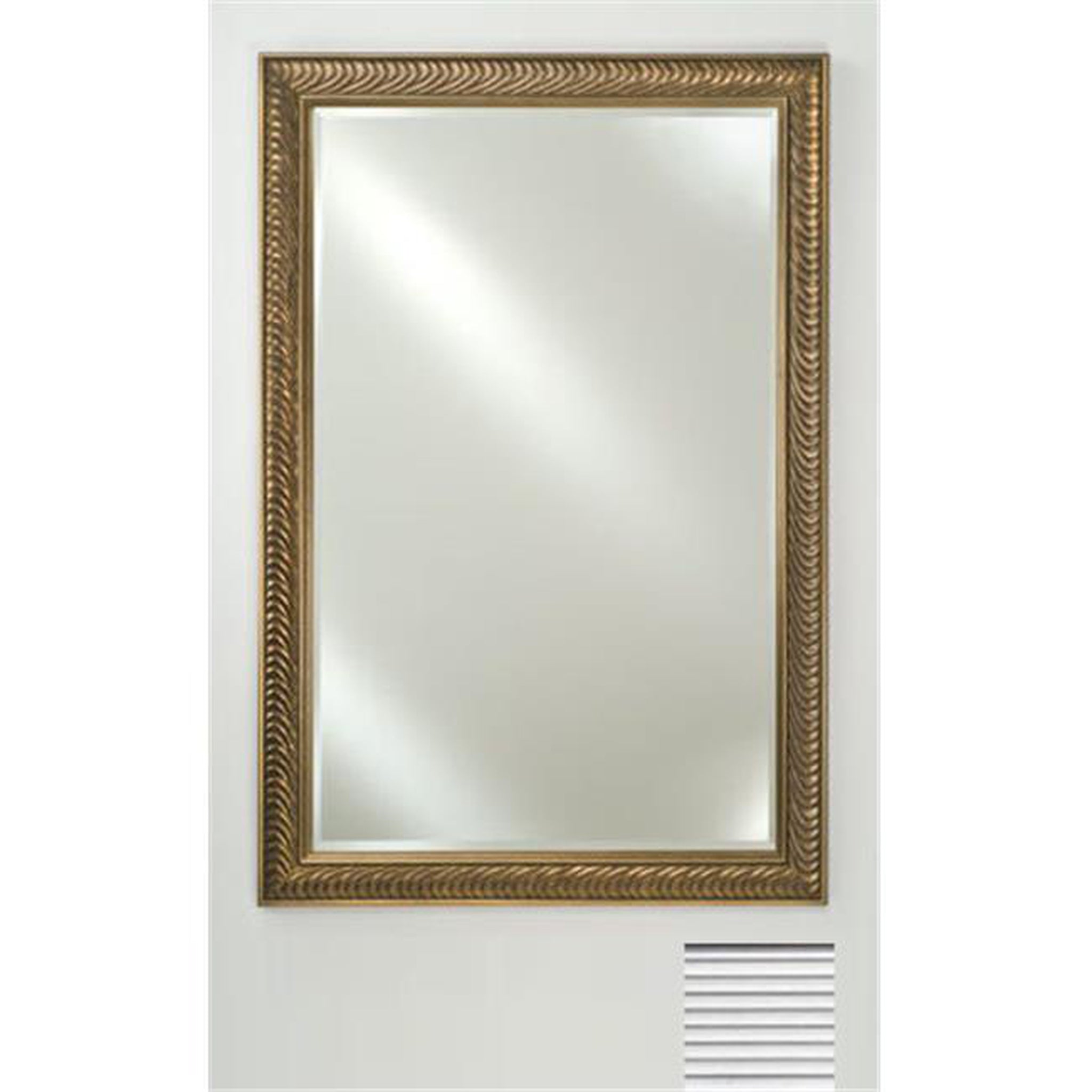 Afina, Afina Signature 16" x 22" Soho Fluted Chrome Framed Mirror With Beveled Edge