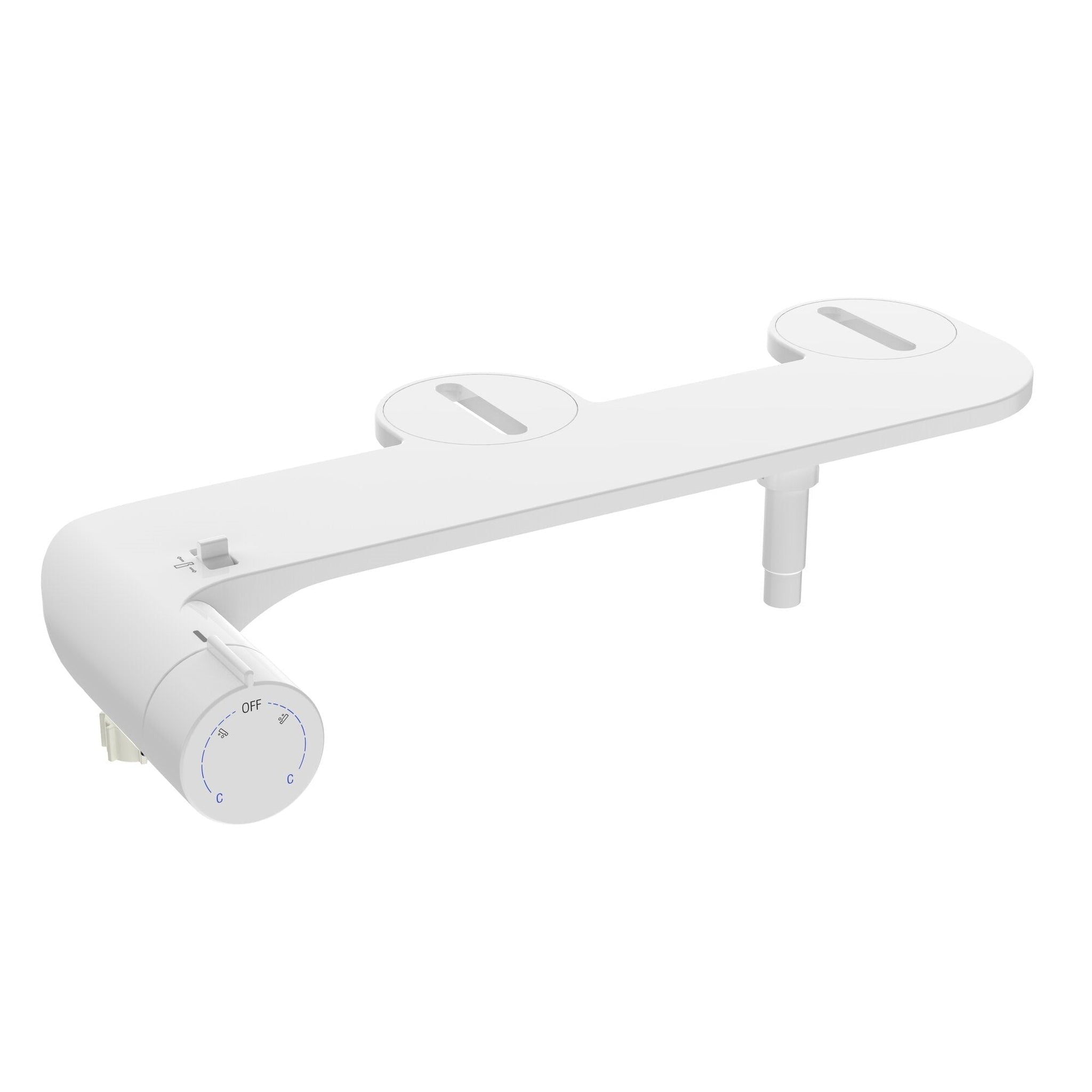 Aim to Wash!, Aim to Wash! White Slim Non-Electric Bidet Attachment with Nozzle Adjuster