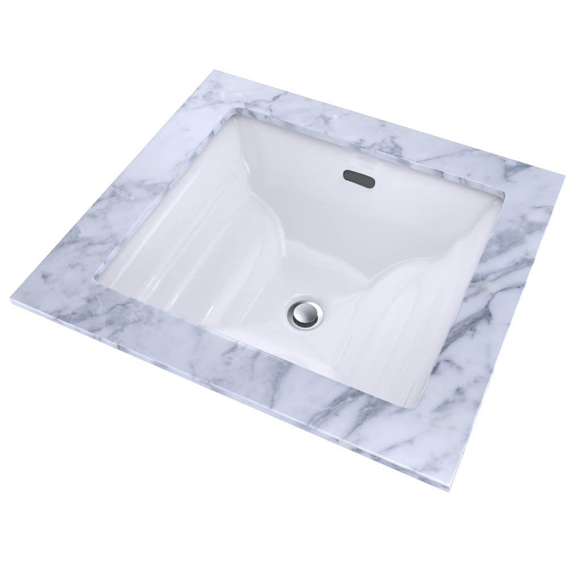 TOTO, Aimes 17" x 15" Cotton White Rectangular Undercounter Lavatory Sink