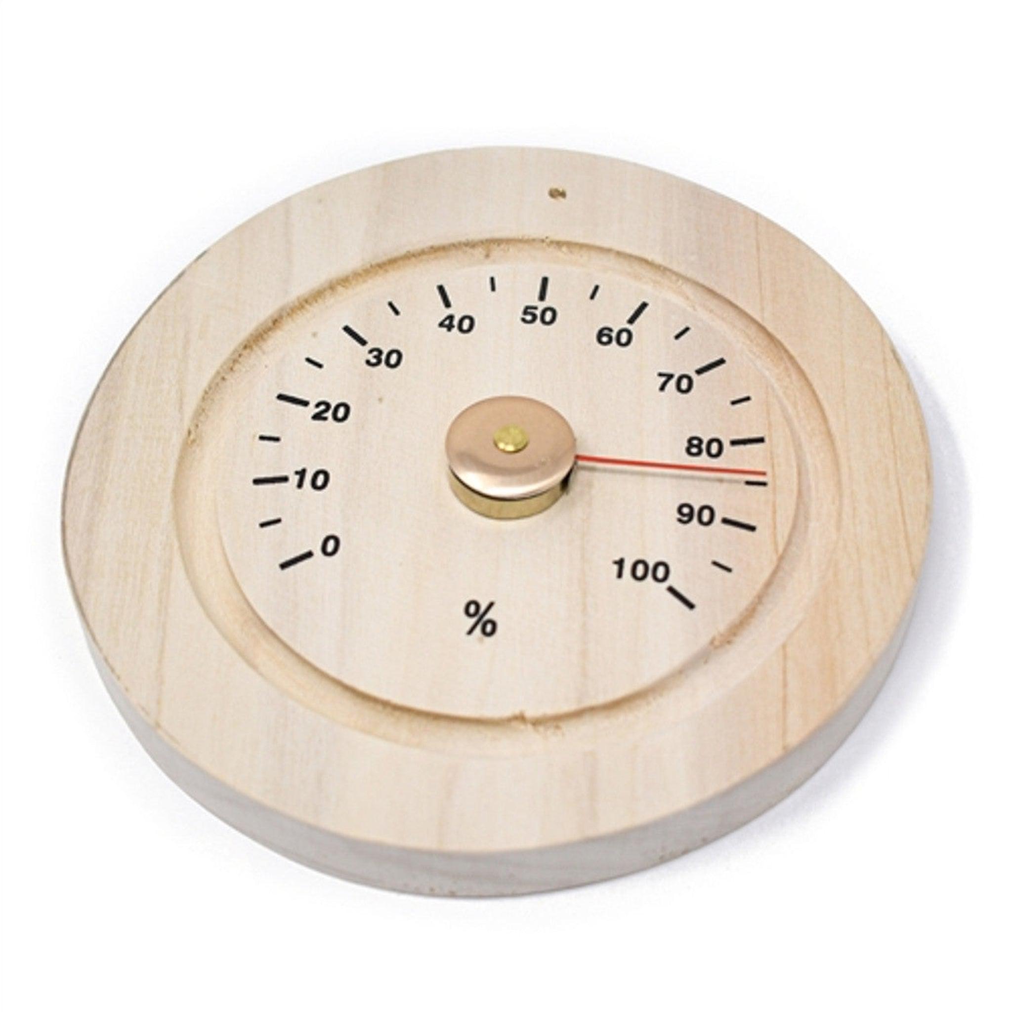 Aleko, Aleko 6" Handcrafted Analog Hygrometer Clock Sauna Accessory in Pine Wood Finish