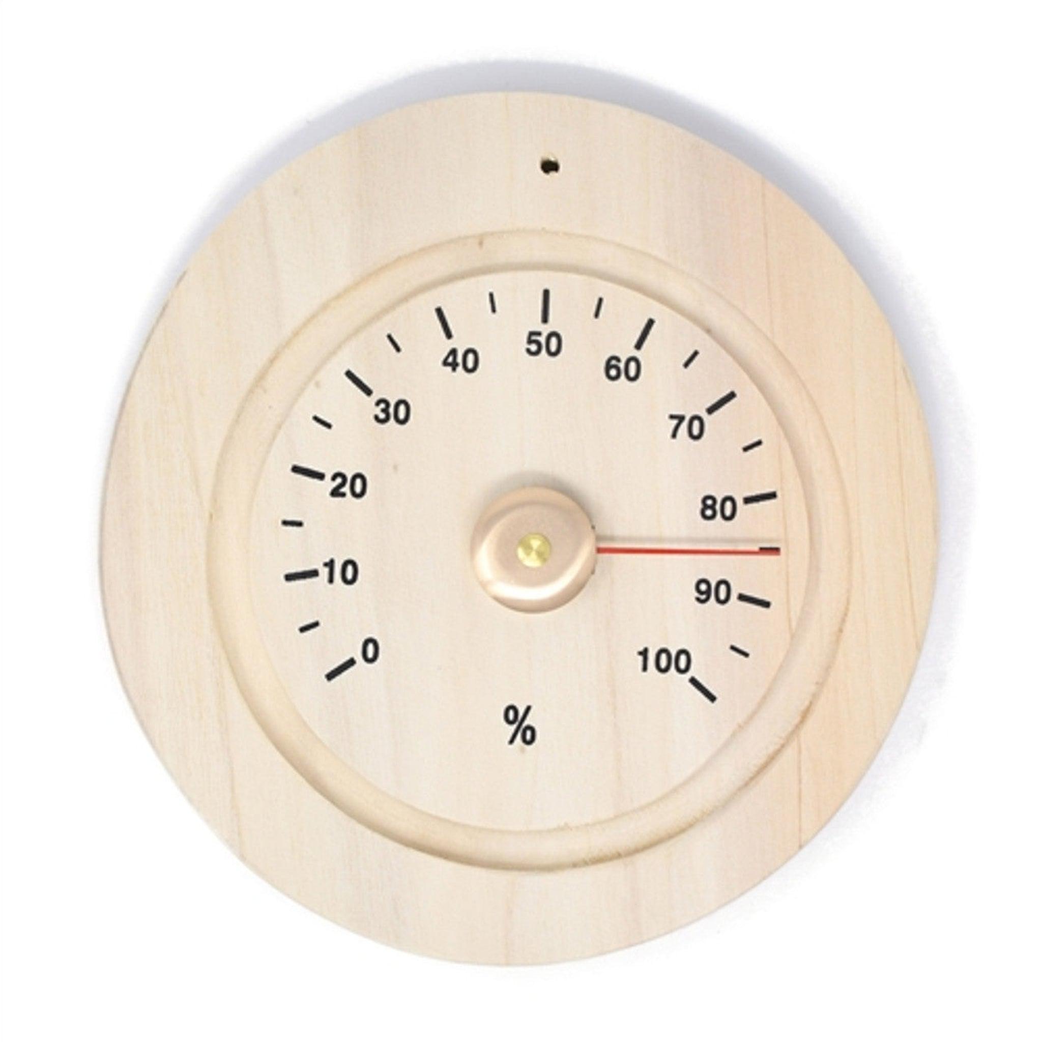 Aleko, Aleko 6" Handcrafted Analog Hygrometer Clock Sauna Accessory in Pine Wood Finish