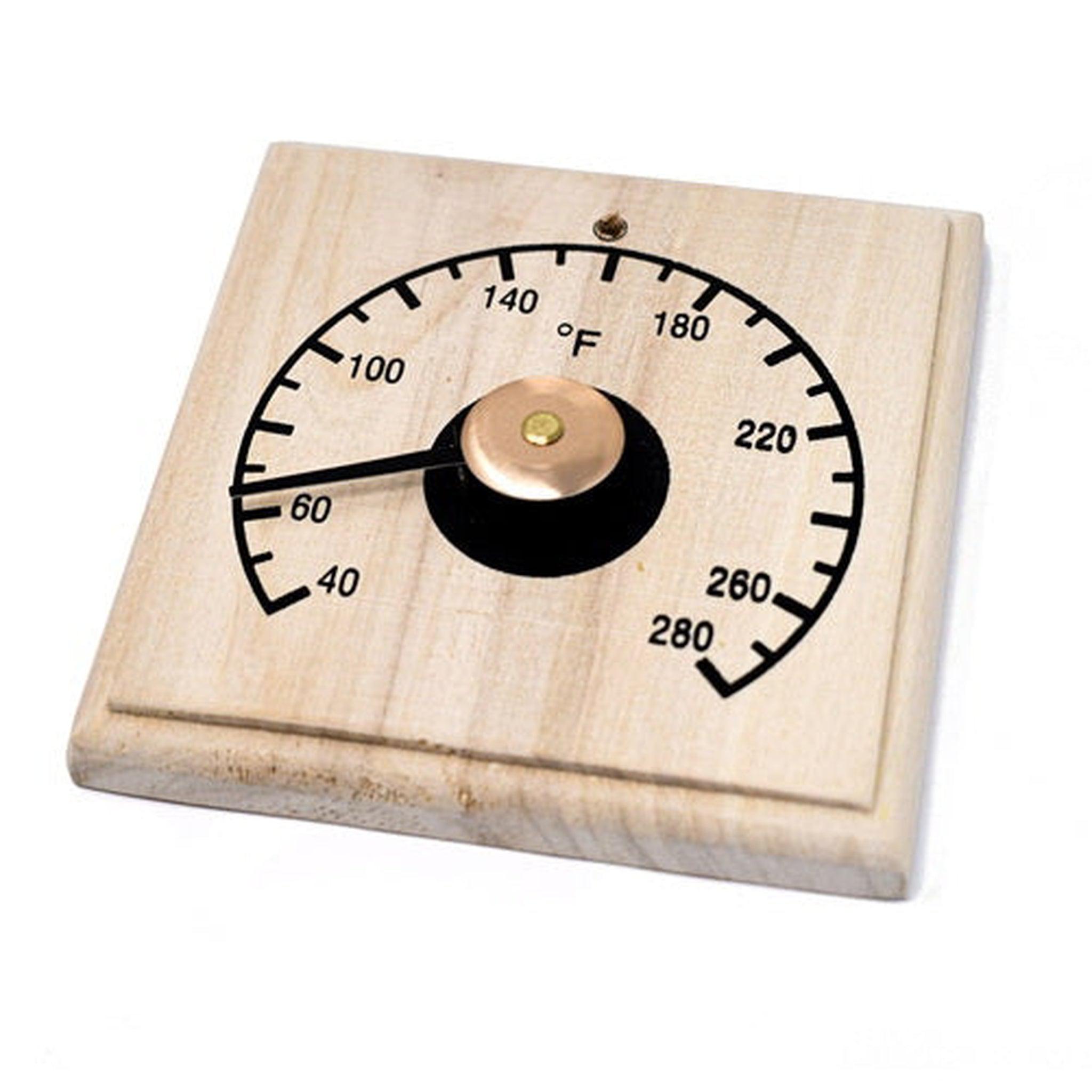 Aleko, Aleko Finland Pine Square Thermometer in Fahrenheit