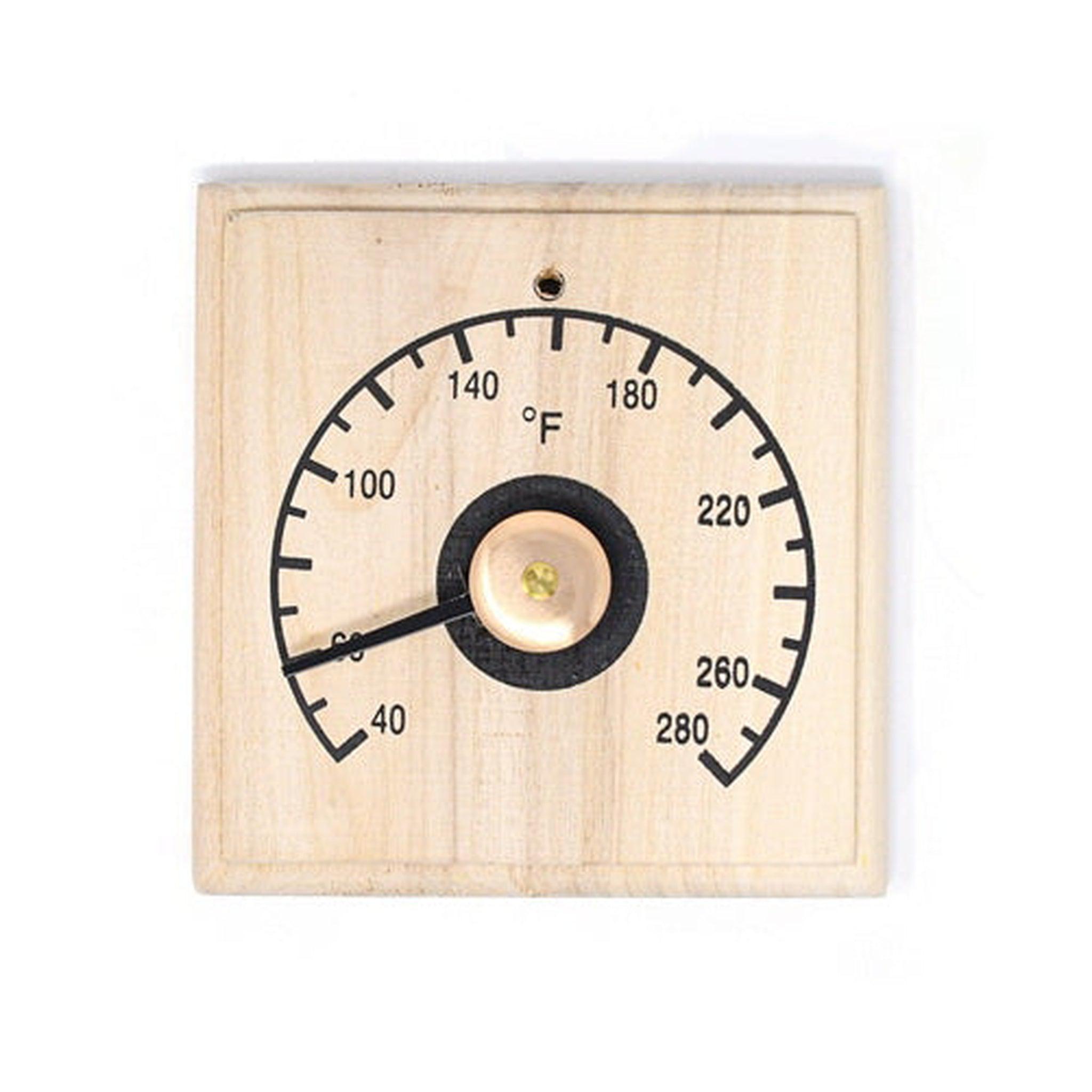 Aleko, Aleko Finland Pine Square Thermometer in Fahrenheit