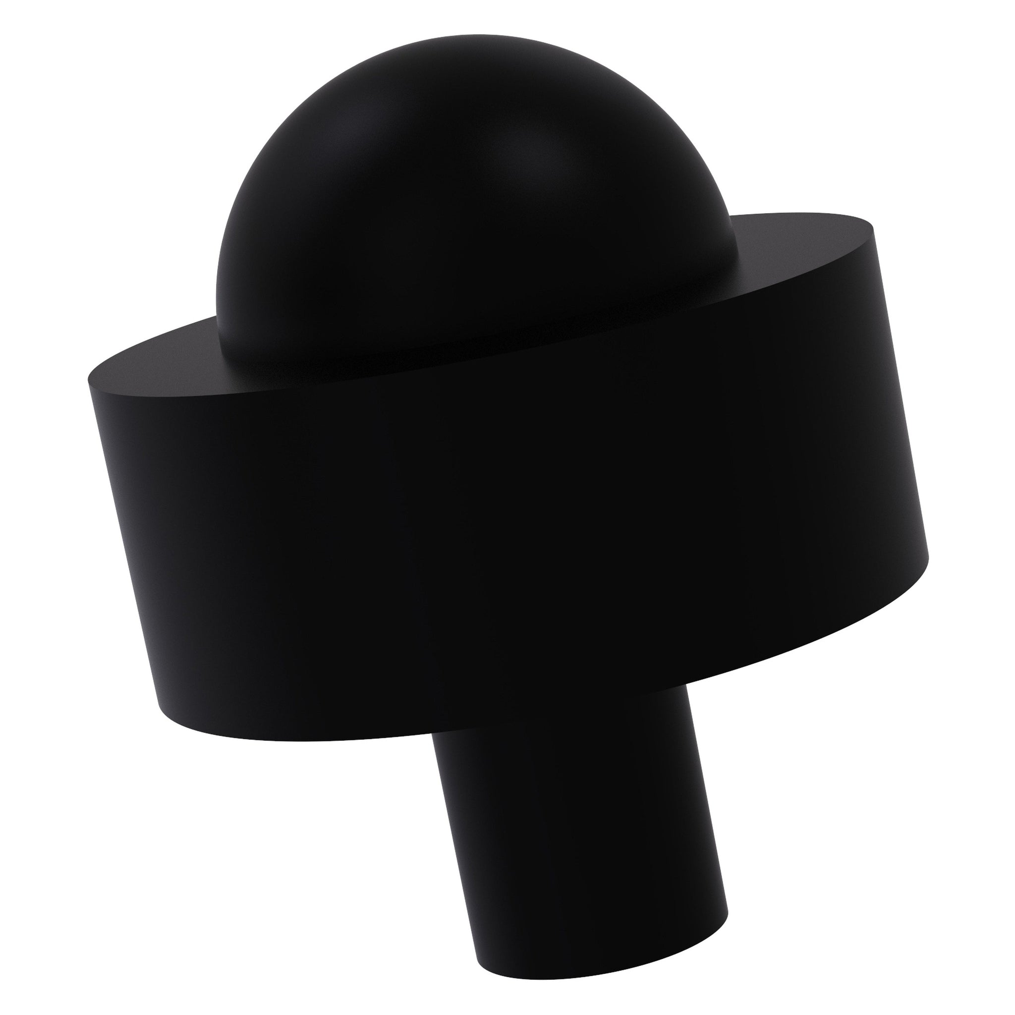 Allied Brass, Allied Brass 101A 1.5" Matte Black Solid Brass Cabinet Knob