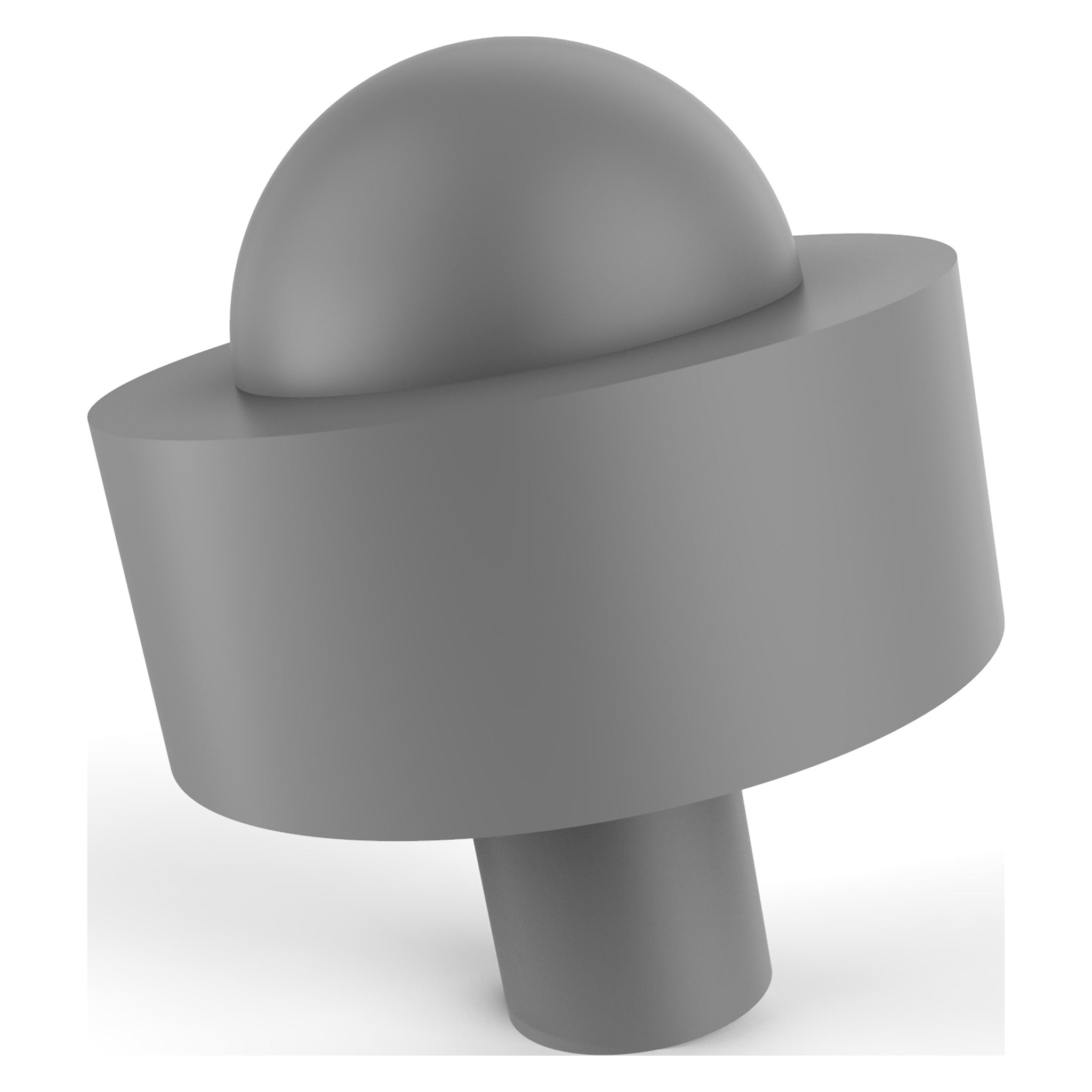 Allied Brass, Allied Brass 101A 1.5" Matte Gray Solid Brass Cabinet Knob