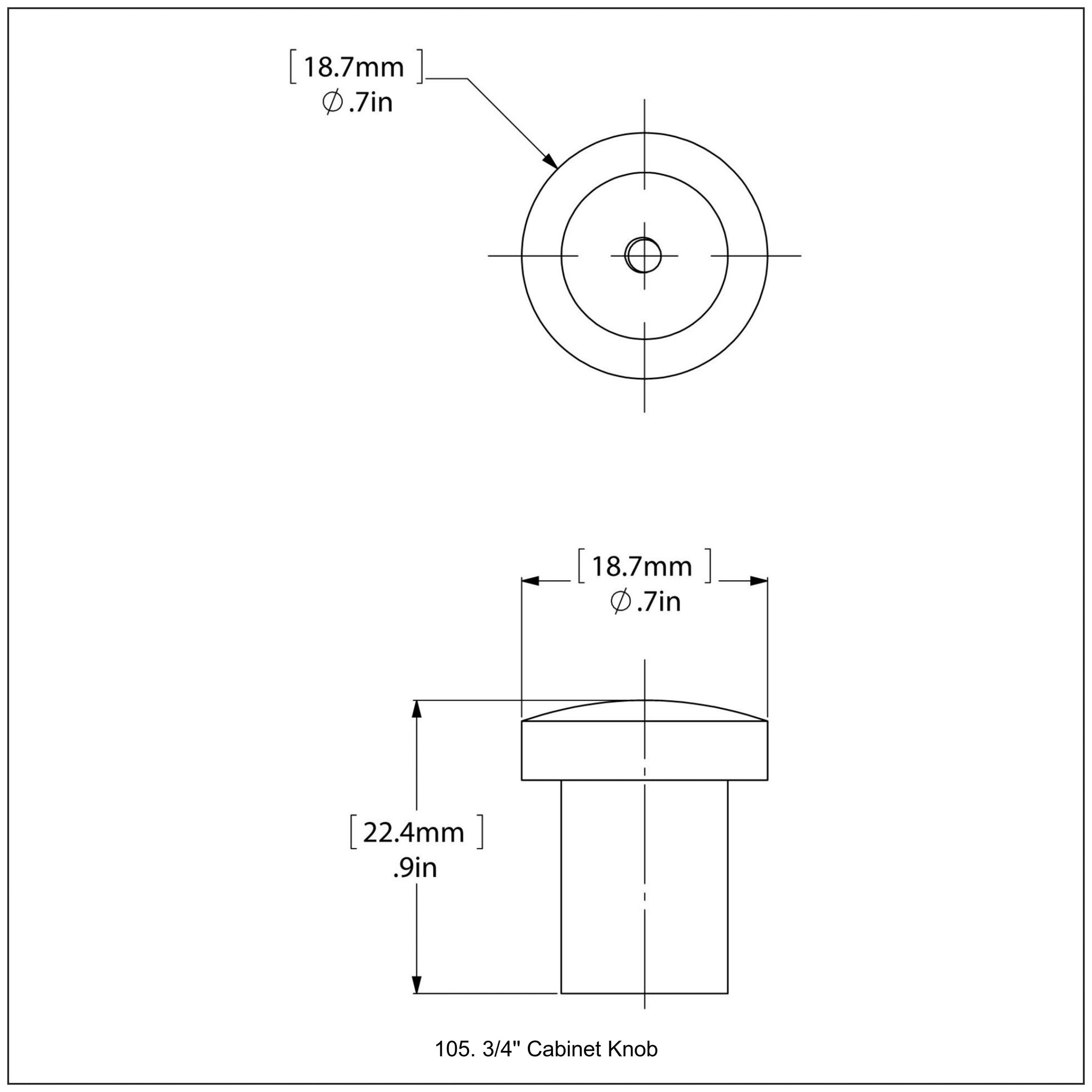 Allied Brass, Allied Brass 105 0.75" Venetian Bronze Solid Brass Cabinet Knob