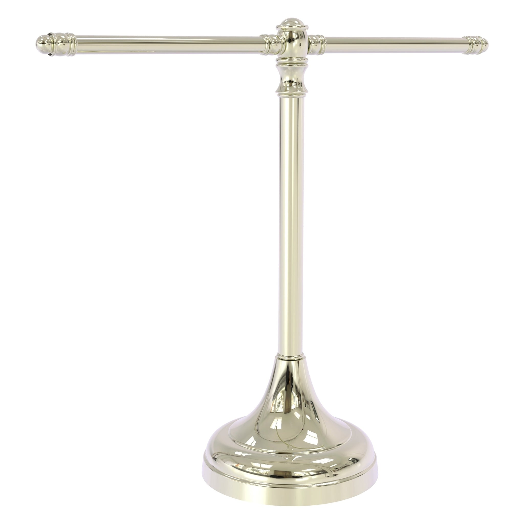 Allied Brass, Allied Brass Carolina 16.3" x 5.5" Polished Nickel Solid Brass Guest Towel Stand