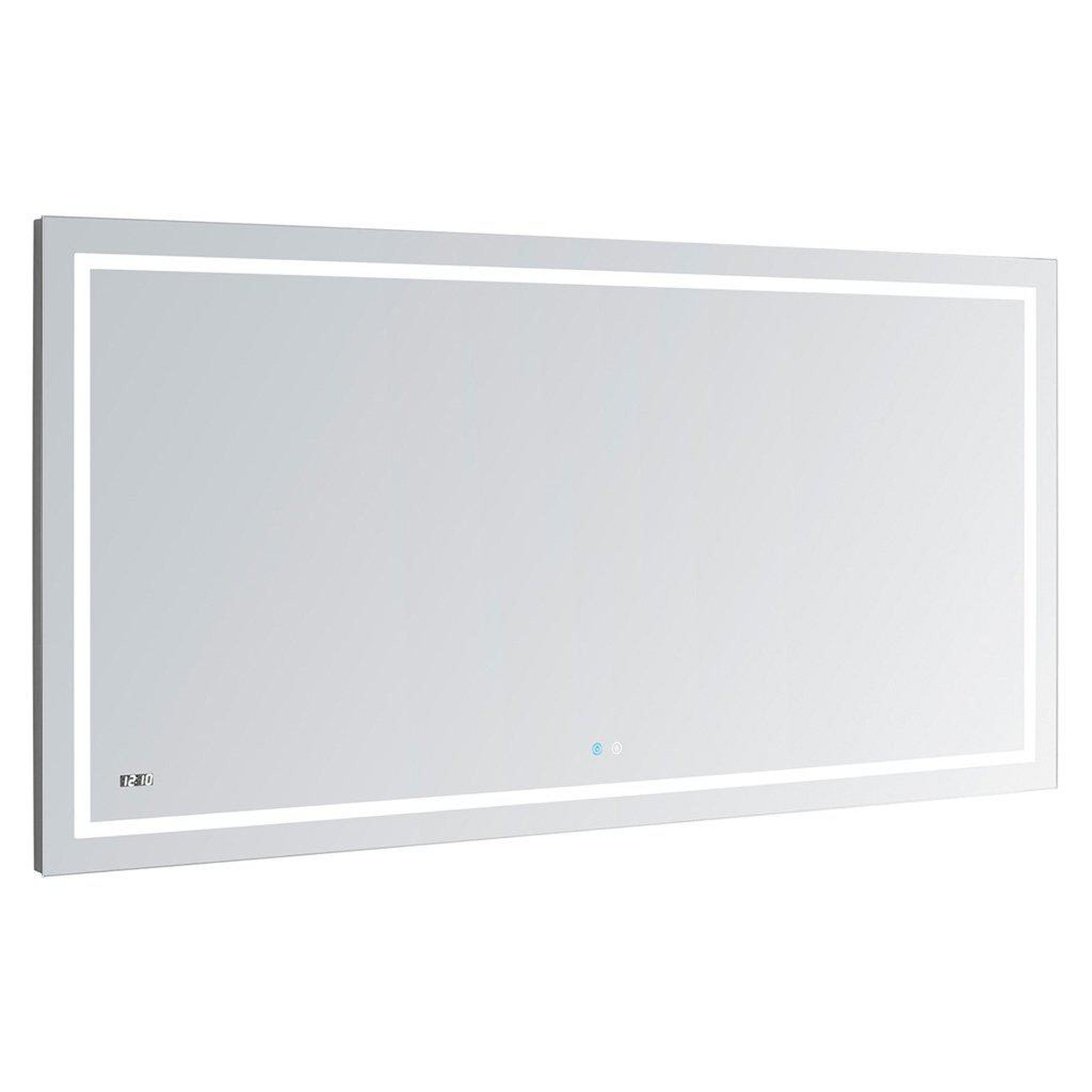 Aquadom, Aquadom Daytona 60" X 30" Rectangle Ultra-Slim Frame LED Lighted Bathroom Mirror With Defogger