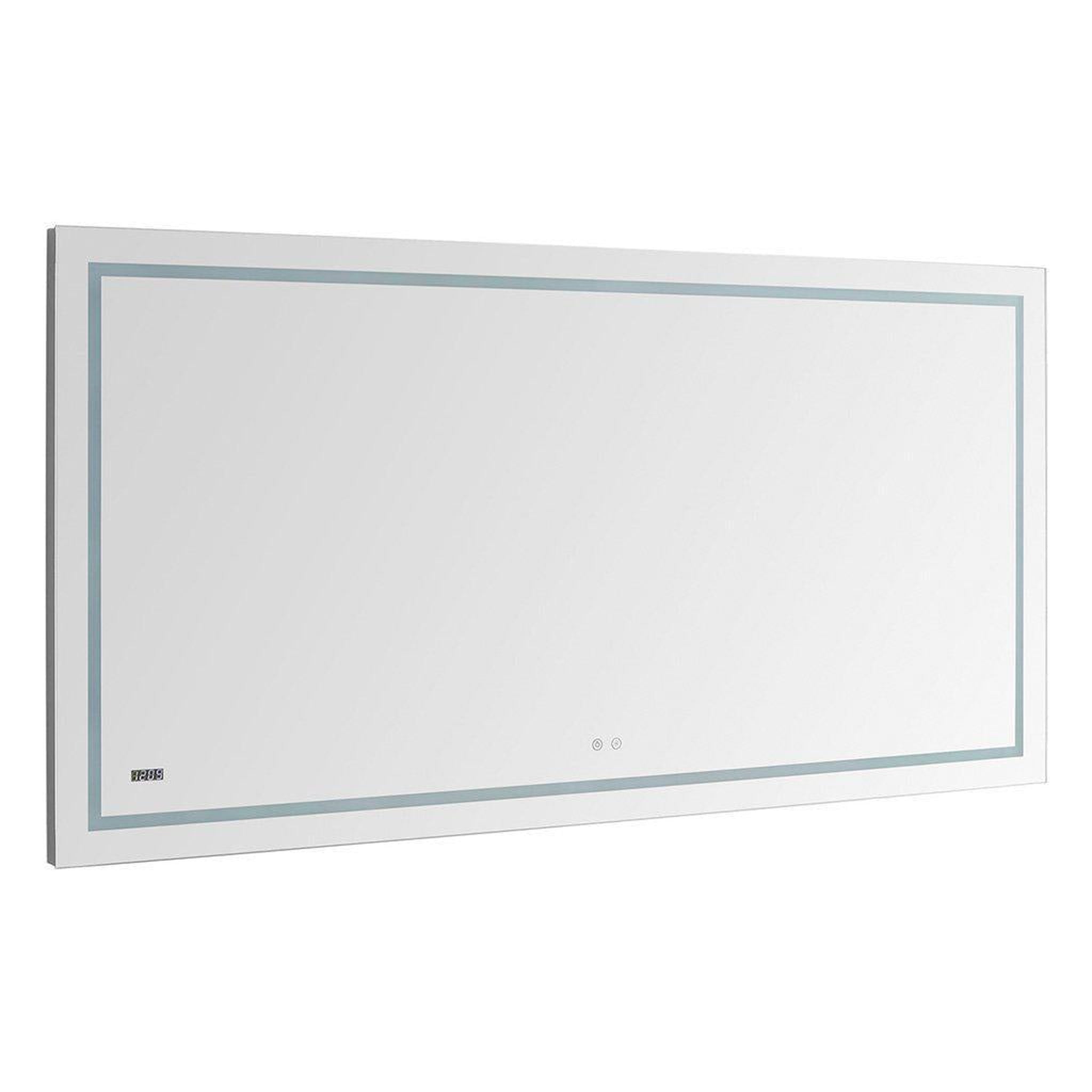 Aquadom, Aquadom Daytona 60" X 30" Rectangle Ultra-Slim Frame LED Lighted Bathroom Mirror With Defogger